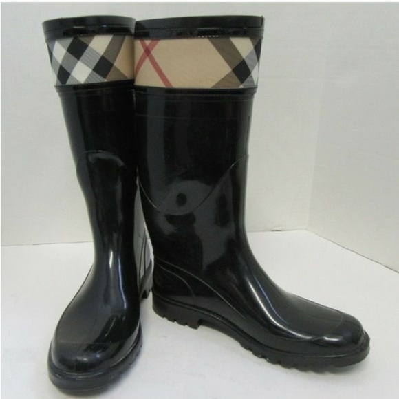 Burberry Women's Rain Boots - Crosshill Housecheck Size 10 - Picture 5 of 5